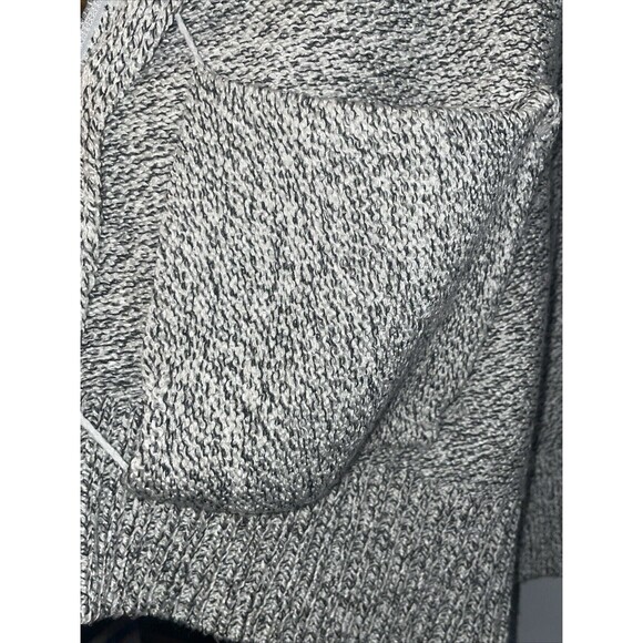 Karen Scott Woman's Minimalist Tight Knit Full Zip Sweater Light Gray Size L - Picture 7 of 7